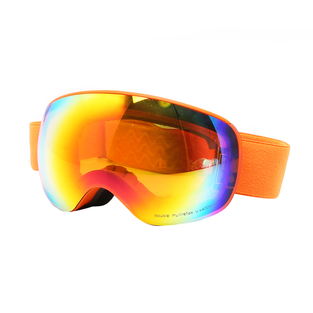 Mirrored Anti Fog Magnetic Children Sports Safety Snowboard Goggles