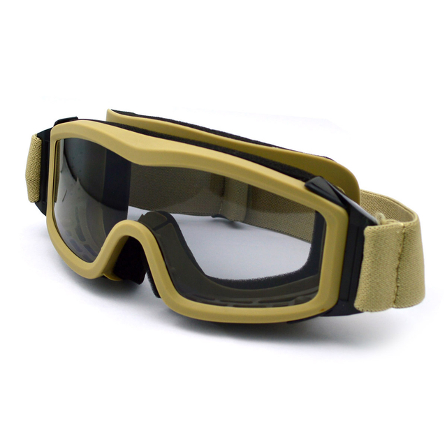 Interchangeable Dust Proof Anti Impact Ballistic Tactical Goggles