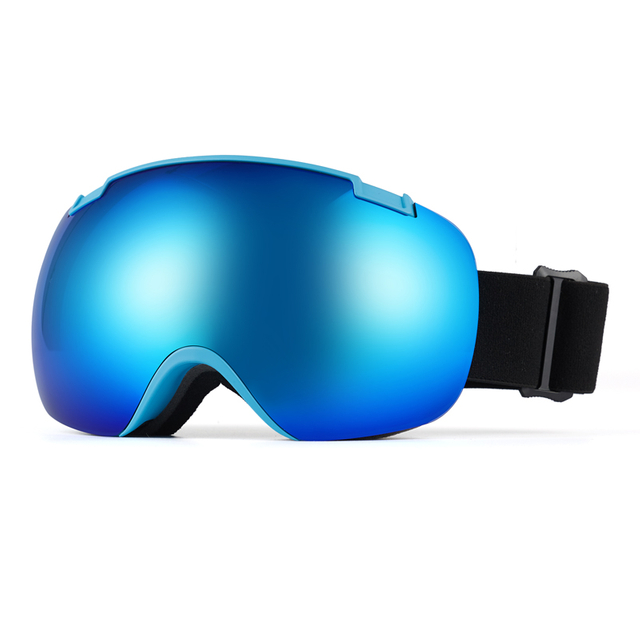 Dual Anti Fog Lens Soft Triple Face Foam Spherical Snowboard Goggles