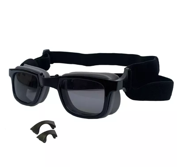 Pet sunglasses designed to protect your dog's eyes from UV rays and glare, offering both style and comfort.
