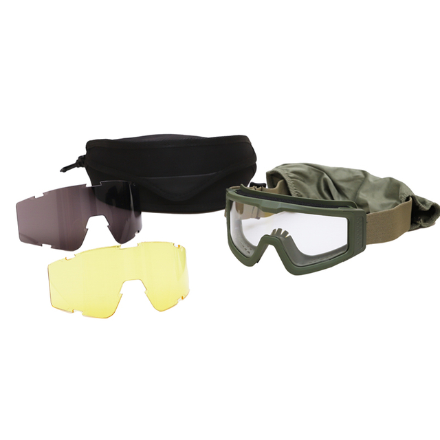 Hard Coated Anti Fog Tactical Interchangeable Ballistic Goggles