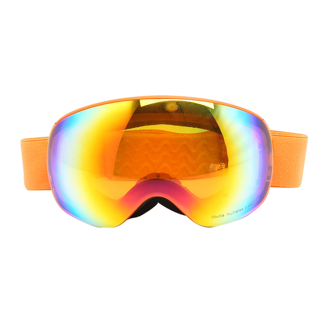 Mirrored Anti Fog Magnetic Children Sports Safety Snowboard Goggles